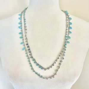 Exquisite Rush by Denis and Charles crocheted semi-precious stones necklace!